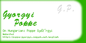 gyorgyi poppe business card